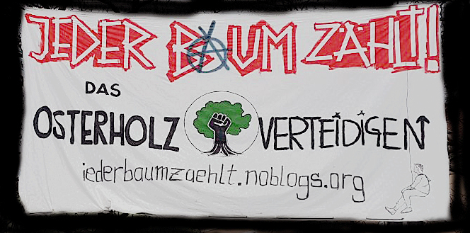Von Nürnberg bis nach Wuppertal – Solidarität mit der Besetzung des Osterholzes!
